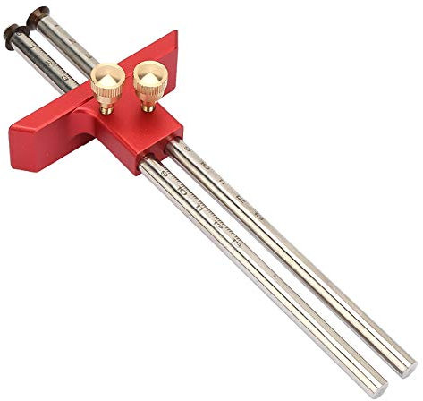 Herramienta de escritura de madera de acero inoxidable de doble cabeza, regla de marcado de madera, herramienta duradera y precisa para carpinteros