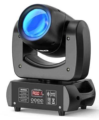 100W Moving Head Disco DJ Stage Light Spot Beam DMX RGBW LED with 18 Prism for Partylight Effect Club Bar Wedding Christmas Halloween Carnival Easter Celebration