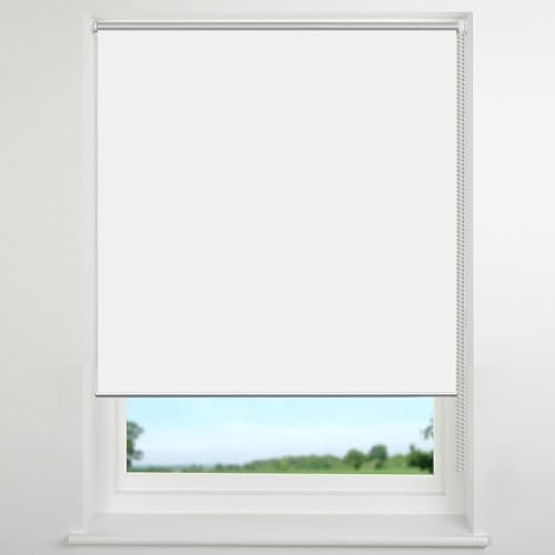 Doppelrollo Klemmfix Ohne Bohren 30 x 80 cm Hitzeschutz und Sichtschutz Seitenzugrollo Verdunkelungs-Rollo inkl Montagematerial für Fenster und Türen, Weiß