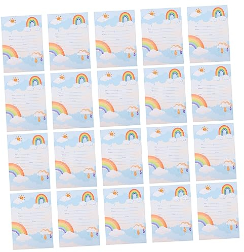 NOLITOY 20stücke Einladungskarten zum Geburtstag Einladungskarten Feier Segenskarten Grußkarten aus Papier Einladungen zur Babyparty Fertige Geburtstag