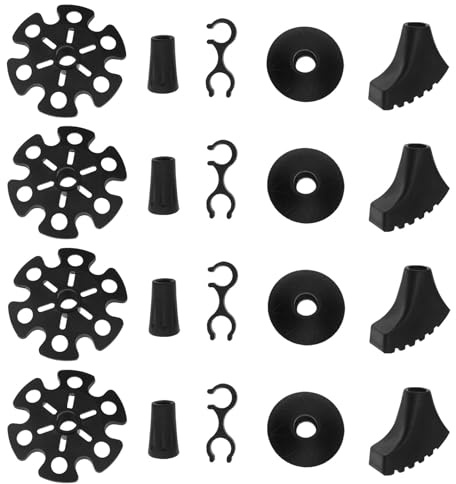 VGOL 20pcs Wanderstöcke Zubehör Wanderstock Zubehör Trekkingstock Zubehör Kletterstock Zubehör Ersatz Trekkingstock Schutzzubehör