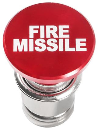 Adunsiaoto Universel Allume Cigare Couverture, Couverture D'allume-Cigare Voiture Anti-Poussière, Bouchon 12V Prise Cap De Socket Allume-Cigarette Pour Voiture Motomobile(Rouge FIRE MISSILE)