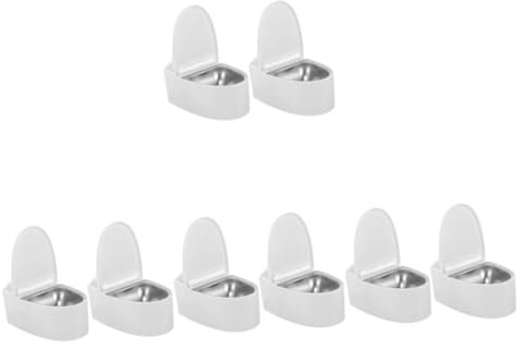 Alipis 8stücke Wandmontierter Aschenbecher Toilettenform Mit Deckel Kreativer Praktischer Und Lustiger Rauchbehälter Für Badezimmer Und Büro Robustem Material Gefertigt Vielseitig