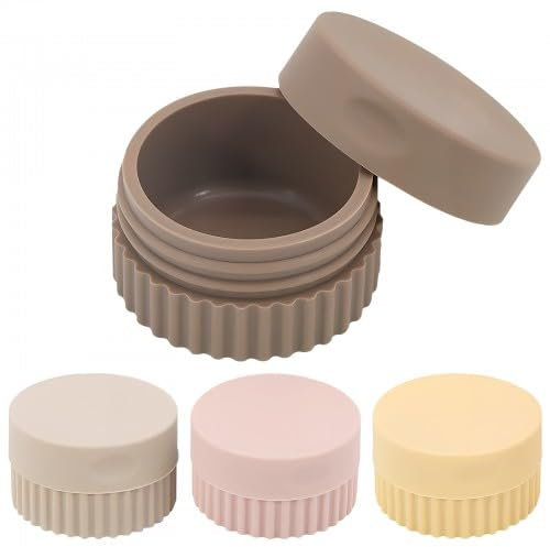 4 Stück Nachfüllbare Kosmetikdosen 20ml Reise Kosmetik Behälter Döschen, Lotion Spender Silikon Cremedose zum Befüllen Travel Essentials Nachfüllbar Behälter mit Deckel für Lotion Creme Kosmetik