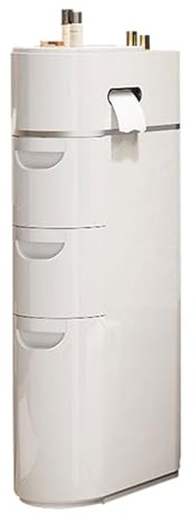 YDkjwjw Gabinete de Piso de Baño Estrecho de 17 Cm con Ruedas Y Soporte para Papel Higiénico, Gabinete de Almacenamiento de Baño de Plástico Delgado de 2/3/4 Niveles con Cajones para Espacio