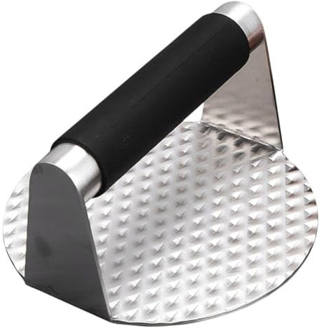 MAGICLULU Stainless Steel Burger Presser Round Smasher for Household Kitchen Burger Making Tool Pressing Meat Mold for