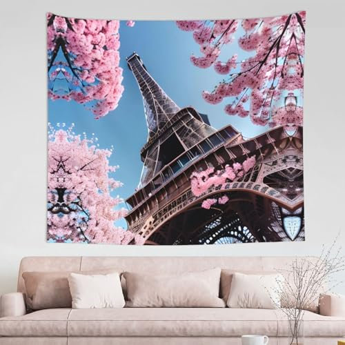Ölgemälde Paris Eiffelturm, ästhetische Wanddekoration, Wandteppich für Wohnzimmer, Wohnheim, Büro, Heimdekoration, 129,5 x 152,4 cm