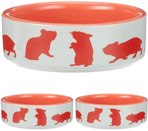 TX-60731 Ceramic Bowl for Hamsters, Sortiert, 80 ml 8 cm (Packung mit 3)