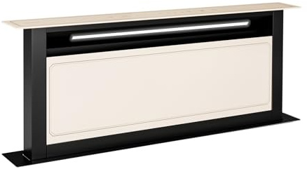 Klarstein Victoria Downdraft Dunstabzugshaube - A++ Energieeffizienz, 714 m³/h Luftdurchsatz, Flüsterleise 52 dB, Touchscreen-Steuerung, Spülmaschinenfeste Filter, LED-Beleuchtung, Creme