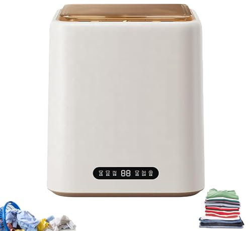 WUCIOA Mini Lavadora Completamente automática, Lavadora y Secadora portátil de Ropa Interior de 7 l, Barril Interior de Acero Inoxidable, 4 Modos, Secadora centrífuga con Canasta de Drenaje