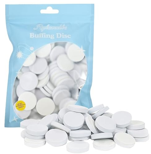 GALPADA 50pcs Self-adhesive Nail Buffing Discs Replaceable Polishing Pads for Nail Grinding Smooth Edges Shine Finish Compatible with Sanding Machines