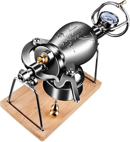 Mini máquina de Palomitas de maíz, máquina de Palomitas de maíz Retro Tradicional China con manómetro y válvula de Alivio de presión, Olla de Palomitas de maíz de Alta presión para el hogar
