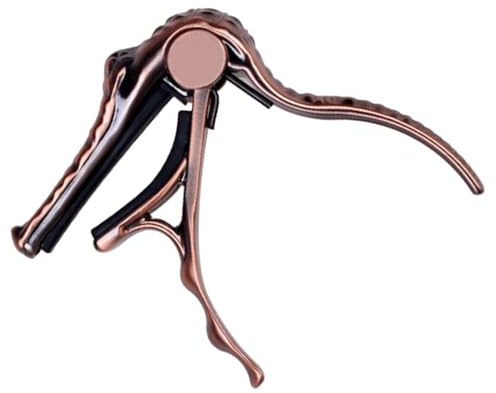 VICASKY 2 Stück Kapodaster für Klassische und Akustische Gitarren Verstellbarer Metall Gitarren Capo Rotkupfer Einfach zu Bedienen für Ukulele und Folk Stimmhilfe