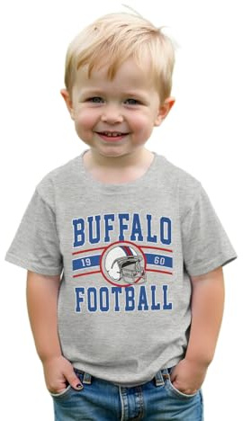 CM C&M WODRO Football Shirts for Toddler Baby Boy Girl American Football Fans T-Shirt Summer Short Sleeve Gift Tees(Grey,3-4 Years)