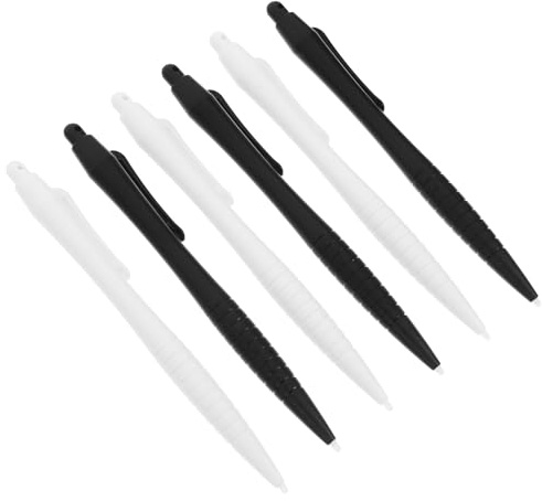 Cabilock 6 Lápices Ópticos Alta Precisión de Plástico para Dibujar y Escribir para Pantallas Táctiles Resistivas en Tabletas LCD, Ideales para Niños y Niñas