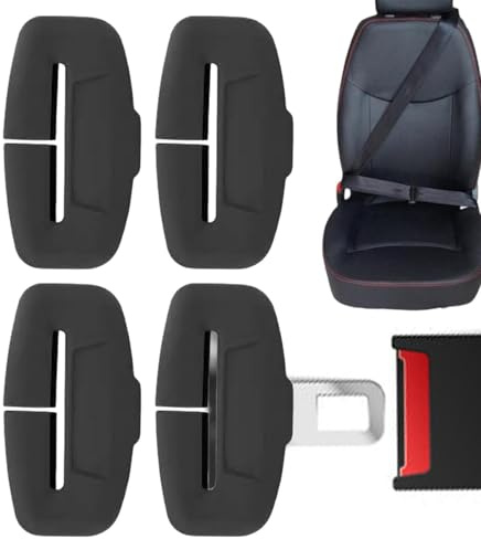 4 Pezzi Coperture Per Fibbia Della Cintura Di Sicurezza - Protezione In Silicone Per Fibbia Della Cintura Di Sicurezza, Riutilizzabile Silenziosa Antipolvere Per Auto, Berline, SUV, Camper, Camion