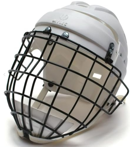 Mylec Jr. Helmet with Wire Face Guard, White , Small