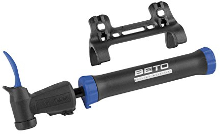 BETO Double Shot Minipumpe, Handpumpe, Fahrradpumpe, Luftpumpe, Ballpumpe, Ballnadel, Luftmatratzenadapter, 80psi, 5,5bar, AV, DV, FV, Autoventil, Dunlopventil, Französisches Ventil
