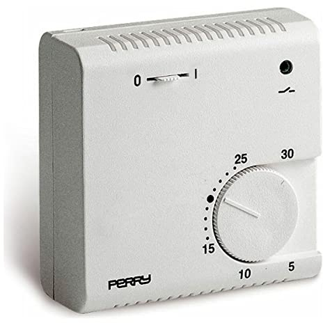 Perry 1TPTE046 Termostato per Parete, Bianco