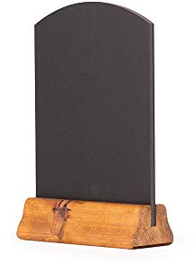 Chalkboards UK Table Top Chalkboard with Plinth, Wood, Rustic Brown, (A5) 23 x 15 x 4 cm WC125F