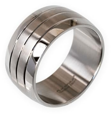 Fly Style Ring aus 316L Edelstahl - Hochwertiger Breiter Bandring für Männer - Schlichte und Stylische Herrenringe - auch für Ihn als Ehering oder Verlobungsring