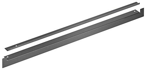 NEFF Z13CV06S0 Verbindungsleiste, 3,2 x 59,4 x 3,2 cm, Made in Germany, zwei schwarze Zierleisten für einen sauberen Abschluss zwischen Möbelzwischenboden und Gerätebodenplatte, Stahl