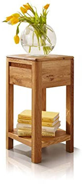 VERONA Blumensäule, Material Massivholz, Wildeiche massiv geölt, 60 cm