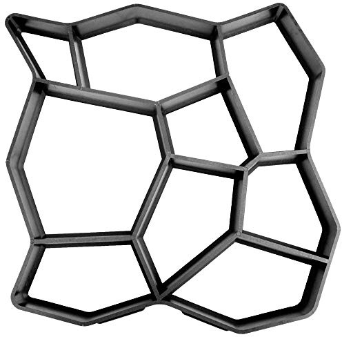 @tec Betonform 50x50x4 cm für Haus und Garten | Gießform für Kopfsteinpflaster Pflastersteine, Terrassenplatten, Trittplatten und Gehwegplatten