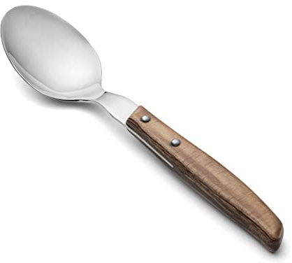 Arcos Cuchara de Table Acier Inoxydable 18/10 - Manche Bois Comprimé - Usage Quotidien - 20 cm - Série Couverts de Table