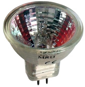 Schiefer 641131010 12v 5w Halogen MR11 GU4 Spot Bulb, 3000K, Dimmable, 30lm, 12° Beam, Fibre Optic, Open