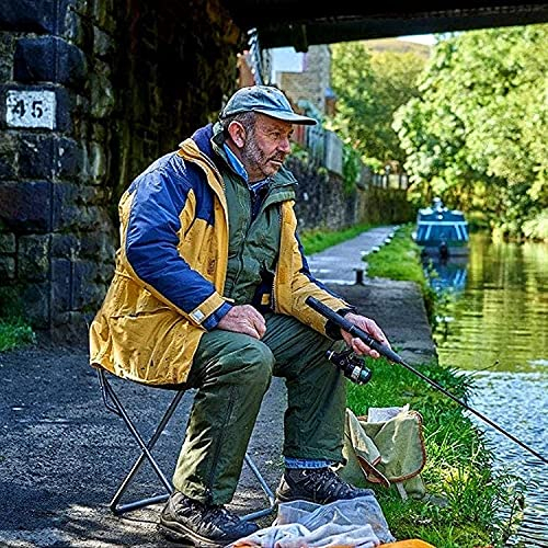 OOFAYWFD Tragbarer Klapphocker Campinghocker Klapphocker höhenverstellbarer Mini-Teleskophocker, Last 200 kg, geeignet für drinnen und draußen, Küche, Garten, Camping, Grillen, Angeln, Wandern