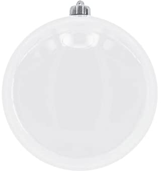 Julgranskulor XXL för utomhusbruk, frostbeständiga och väderbeständiga (kula Ø 20 cm – 1 st, vit)