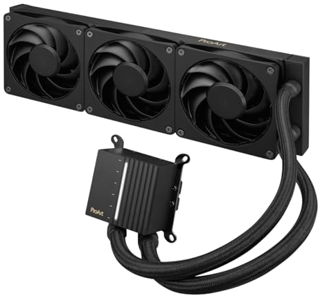 ASUS ProArt LC 360 All-in-One Flüssig-CPU-Wasserkühlung (Systemstatusanzeige, 3x Alphacool Apex Stealth Metal Power-Lüfter, 3000 U/min, 39,5 dB(A), Intel LGA 1851, 1700, 1200, 115X AMD AM5, AM4)