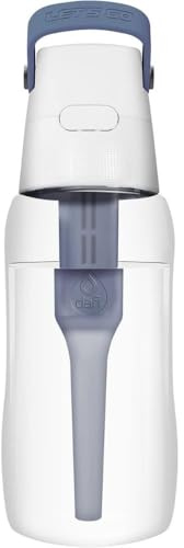 Dafi Gourde Filtrante SOLID, 1 Filtre à Charbon Actif, Gris 0,5 L - Sans BPA Bouteille d'eau, Filtre le Chlore et autres contaminants - Gourde Sport, Gourde Paille, Bouteille d'eau de Sport