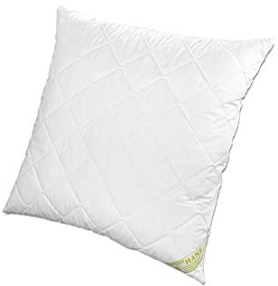 Bach's Betten Welt Hanf Plus Kissen Steppkissen mit Schafwollvlies 80x80 cm 100% Natur wärmend leicht stützend