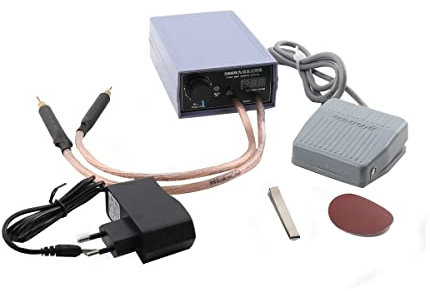 YILIKISS Mini Punktschweißer, 5000W Punktschweißgerät Tragbarer Verstellbarer Punktschweißstift mit Fußschalter DIY Akku Punktschweißgerät Punktschweißgerät für 0,1-0,2MM Nickel Strip 18650 Batterie