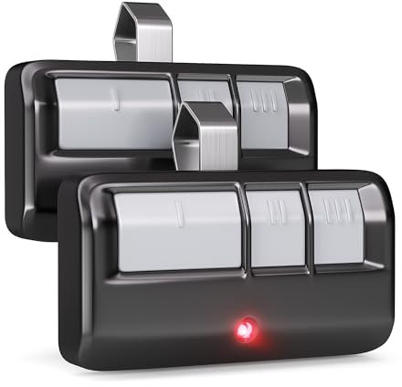 2 for Chamberlain LiftMaster Craftsman Garage Door Opener Remote 893LM 893MAX 971LM Universal with Extra Battery