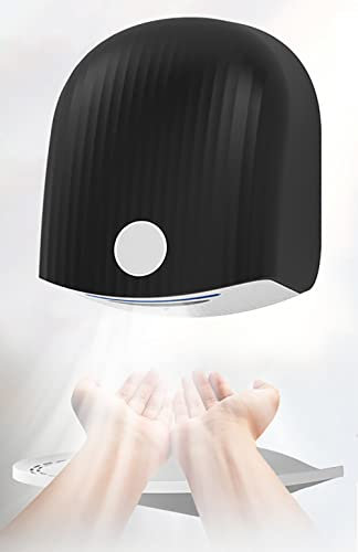 ARWIC Asciugamani Automatico con Filtro HEPA, Asciugamani Elettrico a Induzione da 1200 W con Vassoio di Scarico, Asciugamani Automatico per Toilette con Caldo e Freddo Regolabili Black