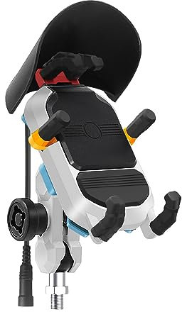 Motorrad Handyhalterung, Universal Vibrationsdämpfung Handy Motorrad Halterung Handy Halterungen Mit ​360 Drehen Für Motorrad, Fahrrad, ATV/Utv, Scooter, Passend Für 3,5-6,5 Zoll Smartphone