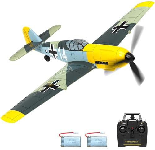 volantexrc BF-109 V2 Messerschmitt 4CH RC-Flugzeug RTF - RC Plane Ferngesteuertes Flugzeug 4-Kanal Modellflugzeug für Anfänger und Erwachsene
