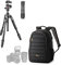 Manfrotto Travel Kit: Tripod + Backpack, Trípode de viaje de aluminio,