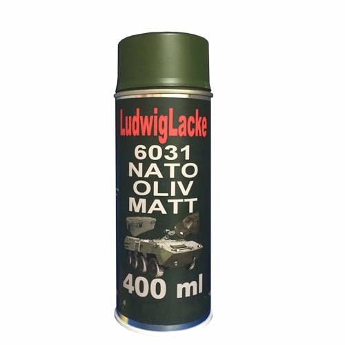 Deko Bastel Acryl Lack 400 ml Spray RAL Farbe matt oder glänzend schnell trocknend zum lackieren und dekorieren von vielen Materialien DIY (RAL 6031 Natooliv matt)