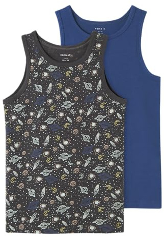 Name it Kids Jungen Nkmtank Top 2p Iron Space Noos Nkmtank Top 2P Iron Space Noos (2er Pack)