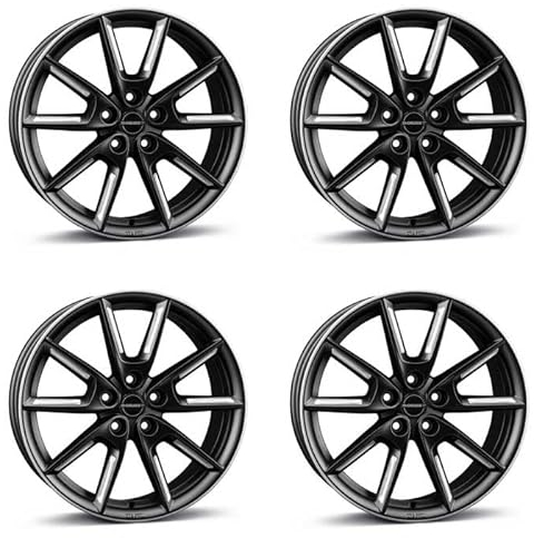 4x Borbet Felgen LX18 8.0x18 ET40 5x112 black matt silver spoke rim kompatibel mit Audi A3 A4 A6 A8 Q2 Q3 RS3 S3 S4 S8 SQ2 TT