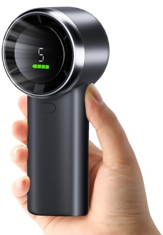 Handheld Fan Portable Mini usb Fan Hand Held Fan High Speed Battery Powered Fan Max 13000rpm with 5 Speeds 3600mAh USB Rechargeable, Small Pocket Fan for Travel, Office, Camping, School, Sports(Black)