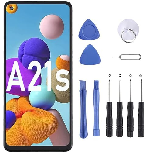 MP+ A21s skärmbyte för Samsung Galaxy A21s med reparationsverktygssats, LCD-pekskärm, digitaliseringsenhet för SM-A217F, SM-A217M, SM-A217N