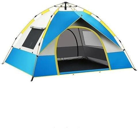 Strand-Faltzelte, automatisches Pop-Up-Zelt für 1–3 Personen, wasserdicht, Winddicht und Sonnenschutzmarkise für Camping im Freien oder Reisen (Farbe: Blau B) Safehappy