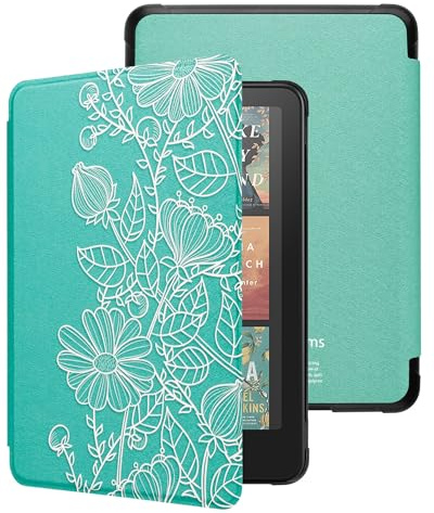 WALNEW Hülle für 7 Kindle Paperwhite (12. Generation) - 2024 und Kindle Colorsoft Signature Edition (1. Generation), Dünne PU-Schutzhülle mit Auto Sleep/Wake Funktion