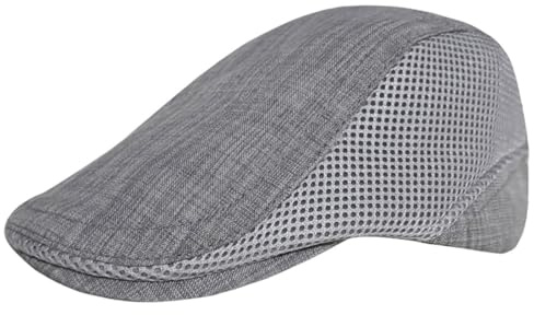 KeepSa Herren Rein Hanf Flatcap Gatsby Ivy Irish Hat Newsboy Schirmmütze | Mehrere Größen, weiches Futter, gebogener Schirm, geeignet für Alltag Autofahren und Golf