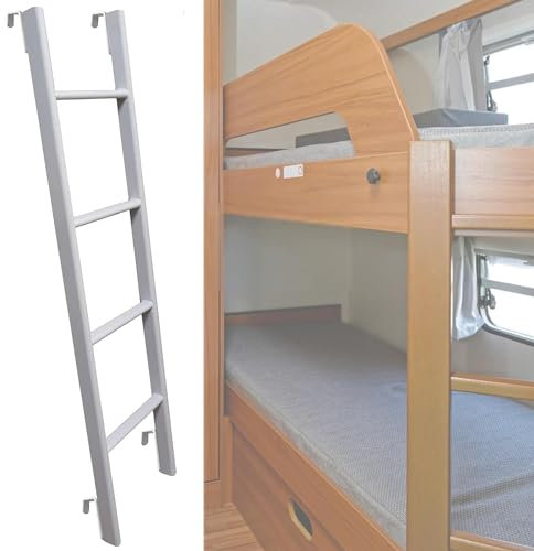 GODFSAHG Scala di Ricambio per Letto a Castello, Scala a 4/5 gradini, Scala a Castello in Metallo Regolabile, Scala a gradini Alta per Salire sul Letto, Scala Dritta salvaspazio per Letto s
